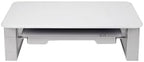 Quartet Desktop Glass Monitor Riser for Computer with Dry-Erase Board, Adjustable Height (Q090GMRW01) by Quartet