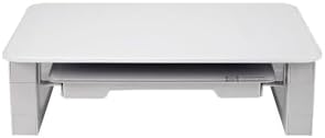 Quartet Desktop Glass Monitor Riser for Computer with Dry-Erase Board, Adjustable Height (Q090GMRW01) by Quartet