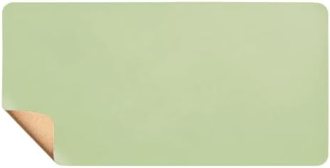 Double-Sided Cork Leather Desk Mat Office Mouse Pad(LightGreen,80x40cm) by Unknown