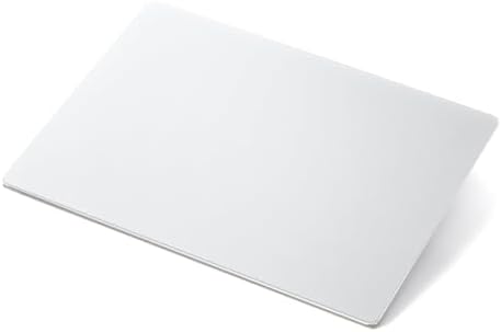 Glass Gaming Mousepad, 15.7x17.7In Tempered Glass Hard Mouse Pad, Large Mousepad for Esports, Smooth Low-Friction Glide, Speed Surface for Esports Games and Office Use, White by NimbusCrestHome