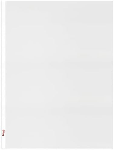 Esselte Quality Plastic Punched Pocket A3 Portrait, Clear Matt Finish, Top Open, 85 Micron Polypropylene, Box of 50, 55231 by Unknown