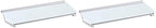 Glass Desktop Computer Pad, 18" x 6", Whiteboard, Dry Erase Surface, White Surface (GDP186), 2 Set by Quartet