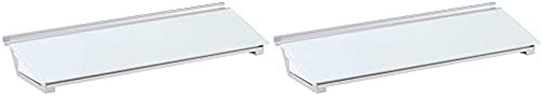 Glass Desktop Computer Pad, 18" x 6", Whiteboard, Dry Erase Surface, White Surface (GDP186), 2 Set by Quartet