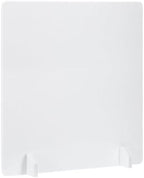 PATIKIL Desk Dividers 24" x 24", 1 Pack Desk Privacy Panel Freestanding Noise Reducing Partition Acoustic Panel with 4Pcs Support Feet for Testing Office Home Library, Pure White Style C by PATIKIL