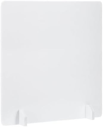 PATIKIL Desk Dividers 24" x 24", 1 Pack Desk Privacy Panel Freestanding Noise Reducing Partition Acoustic Panel with 4Pcs Support Feet for Testing Office Home Library, Pure White Style C by PATIKIL