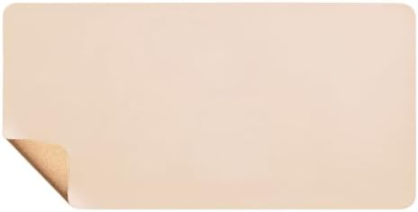 Double-Sided Cork Leather Desk Mat Office Mouse Pad(Apricot,80x40cm) by Unknown