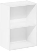 Furinno LUDER 2-Tier Book Shelf, Open Shelves Bookshelf, White by Furinno-FitsYourSpaceFitsYourBudget