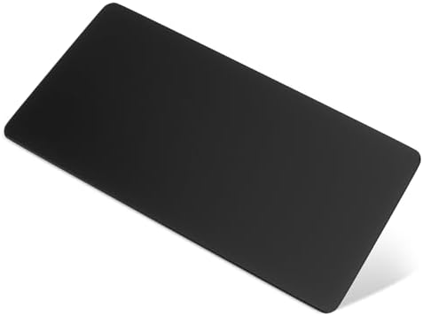 XXL Glass Gaming Mouse Pad, 38.5 × 16.5 Inch Extended Desk Mat, Black by Taodaliy