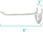 NectaCol 30 Packs 6" Long Metal Pegboard Hooks, Standard Pegboard Panel Hooks is Fit to Peg Board Panels and Pegboard Display Stand, White - Image 2