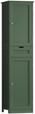 Iwell 66.9" Tall Bathroom Storage Cabinet with 2 Doors & 1 Drawer by IWELL