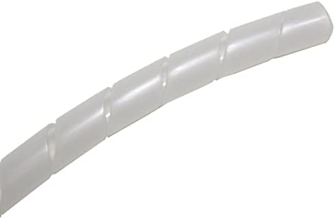 Kable Kontrol Vortex Spiral Cable Wrap - 1/8” Inch 100’ Feet Long - Hose Protector Flexible Polyethylene Wire Conduit Tubing Cable Sleeve Cord Cover to Organize Wires – Natural by KABLEKONTROL%C2%AE