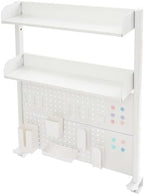 Desk Organizer Shelf with Pegboard, Multipurpose Clamp On Countertop Hutch Bookshelf, Desktop Bookshelf Storage Shelves for Home Office Dorm - Image 4