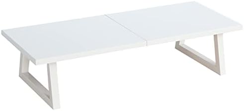 TEAMIX 24 inch Monitor Riser for Desk, Wood & Steel Computer/TV Stand White by TEAMIX
