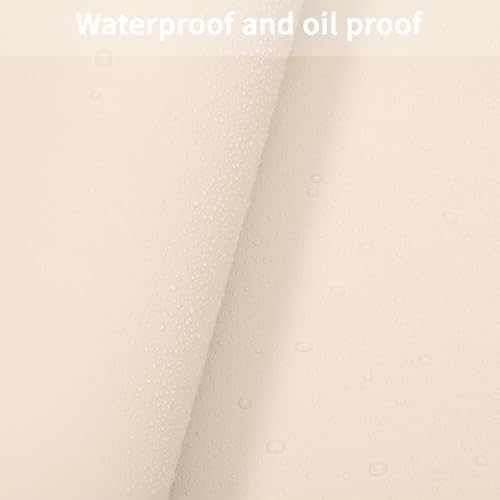 Round Table Cover - Can Be Used On Both Sides Waterproof and Easy to Clean Good Flatness Used for Dining Table(Light Beige+Light Gray Dia.42Inch) - Image 3