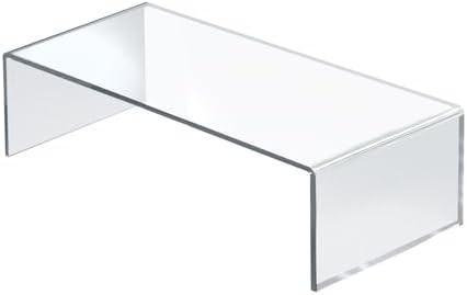 Azar Displays 515338-2PK Acrylic Laptop Stand, Computer Riser for Desk, Monitor Stand, Closet Organizer for Clothes & Shoes, Cabinet Display for Accessories and Décor 15"x7.75 x 4.5 (2-Pack) by AzarDisplays
