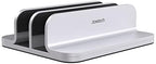 JOKItech Double Aluminum Laptop Vertical Stand Organizer, Sturdy Notebook Computer Holder Stand Compatible with New Liquid Retina XDR Apple MacBook Air/Pro/Neo, Mac mini, Apple TV & iPad Pro - Silver by Jokitech