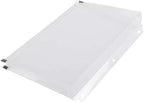 JAM PAPER Plastic 3 Hole Punch Binder Envelopes with Zip Closure - #10 Wallet Booklet - 6 x 9 1/2 - Clear - 12/Pack - Image 2