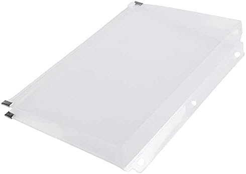 JAM PAPER Plastic 3 Hole Punch Binder Envelopes with Zip Closure - #10 Wallet Booklet - 6 x 9 1/2 - Clear - 12/Pack - Image 2