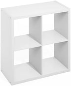 Furinno HERMITE Kitchen Island, 4-Cube Coffee Bar, Extra Thick Kitchen Storage, Bakers Rack, for Pantry Organizers and Storage, Kitchen Organization, White - Image 7