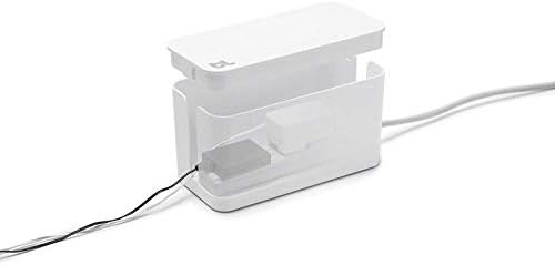 Bluelounge CableBox Cable and Cord Management System Includes Surge Protector (CableBox Mini | 2 Pack, White) - Image 2