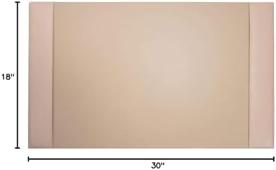Dacasso Bonded Pad with Side Rails Luxury Leather Desk Blotter for Writing, 30 x 18 (White Latte) - Image 7