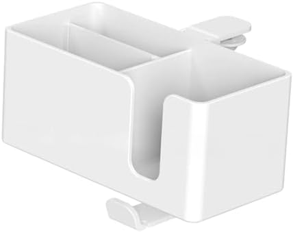 4 in 1 Desk Cup Holder Phone Pen Storage Box Hook Desktop Organizer for Headphones and Mugs, White - Image 6