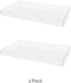 2 Pack Acrylic Retail Tray 14 Inch Wide x 10 Inch Deep Product Merchandising Bin Countertop See Through Organizer for Homes Shops Boutiques and Businesses by Marketing Holders - Image 2