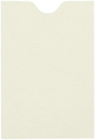 LUXPaper Credit Card Sleeves | 2 3/8" x 3 1/2" | Natural Linen | 80lb. Text | 1,000 Qty - Image 2