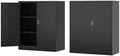 Fesbos Metal Storage Cabinet-36” Tall Steel File Cabinets with Lockable Doors and Adjustable Shelves-Black Steel Storage Cabinet for Home Office, School, Garage by Fesbos
