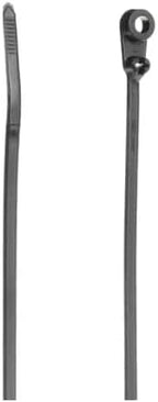 Thomas & Betts TY534MX Cable Tie, UV Resistant Nylon, 40 lb., 6", #8 Mounting Hole, Black (Pack of 100) - Image 2