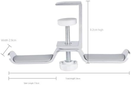 Headphone Stand Holder Headset Hook Hanger Desktop Under Desk Dual With Adjustable And Rotating Arm Clamp - Image 2