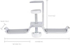 Headphone Stand Holder Headset Hook Hanger Desktop,Under Desk Dual with Adjustable and Rotating Arm Clamp - Image 2