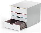 Durable Varicolor Drawer Organizer, 4 Color Coded Drawers, White by DURABLEOfficeProducts