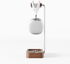 Raico Headphone Stand with Catchall Tray Base Premium Showpiece Headset Holder with Storage Solid Wood (Walnut) by RAICO