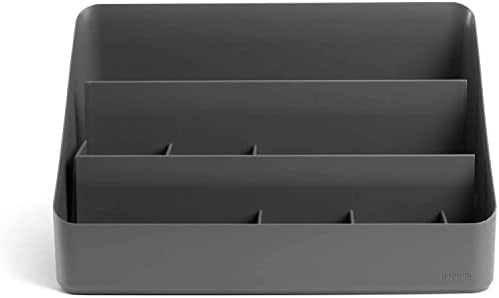 Poppin Desk Organizer with 3 Tiers, Sliding & Removable Dividers, Charging Station - All-in-One Workspace Organizer for Office Supplies, Desktop Organizer - Image 2
