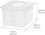 IRIS USA 35 Qt. Letter/Legal File Box with Latching Lid, Clear - Image 2