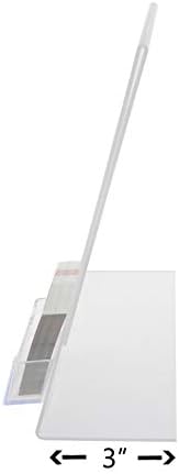 Marketing Holders 6 Pack Acrylic Sign Holder for 11" x 8.5" Signs with 3.5" x 2" Appointment Card Slot Clear Slanted Side Load Display for Counters in Reception Areas Lobbies and Business Offices - Image 3