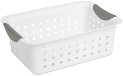 Sterilite Small Ultra Basket Plastic Storage Organizer Bin, White, 36-Pack by Sterilite