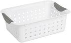 Sterilite Small Ultra Basket Plastic Storage Organizer Bin, White, 24-Pack by Sterilite