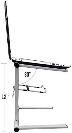 AxcessAbles Portable Folding Laptop Stand with Bag | Elevated MacBook Stand for Home Office, Music Production, Gaming, DJ Controller | No Assembly Required (White) - Image 4