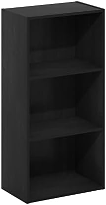 Furinno LUDER 3-Tier Book Shelf, Open Shelves Bookshelf, Blackwood - Image 6