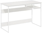 Furinno Moretti 45-Inch Wide Metal Frame Desk, Solid White - Image 5