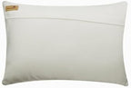 The HomeCentric Decorative Ivory Pack of 2, 12"x18" (30x45 cm) Lumbar Pillow Cover, Silk Embroidery, Sequins Beaded Oblong Pillow, Striped Pattern Modern Style - Ivory Rules - Image 3