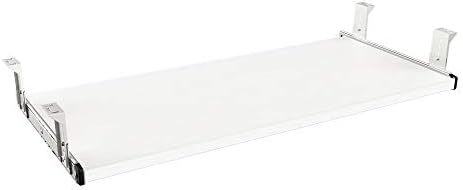 FRMSAET Under Desk 20/24/30 inch Keyboard Drawer Platform (30 in, White) by FRMSAET