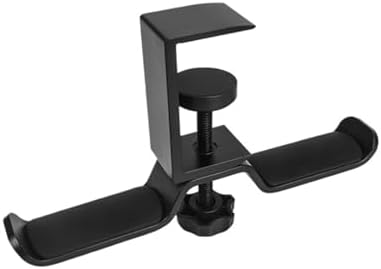 Headphone Stand Holder Headset Hook Hanger Desktop Under Desk Dual With Adjustable And Rotating Arm Clamp by Unknown