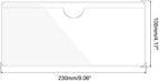 PATIKIL 9" x 4" Self Adhesive Index Card Pockets, 30 Pack Plastic Label Holder with Top Open Sticky Pocket Sleeves for Business Cards Note Cards, Clear - Image 2