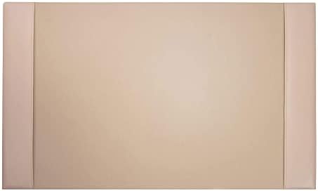Dacasso Bonded Pad with Side Rails Luxury Leather Desk Blotter for Writing, 30 x 18 (White Latte) by Dacasso
