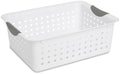 Sterilite Medium Ultra Basket, Open Top Plastic Storage Bin, White, 24-Pack by Sterilite