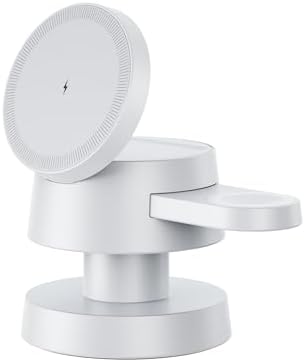 4 in 1 Magnetic Wireless Charging Station,15W Fast Charging with Night Light for MagSafe Charger Stand,3 in 1 Wireless Charger for iPhone 17/16/15/14/13 Pro Max,Apple Watch & AirPods,White - Image 7