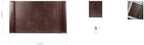 Professional Leather Desk Mat Brown Writing Surface, Raised Edge Stitching Desk Protector, Large Leather Executive Desk Pad (30" x 18") - Image 2